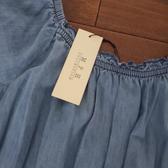 Jean dress pass knee length by MPH Collection size small new with tags s… - Picture 3 of 5